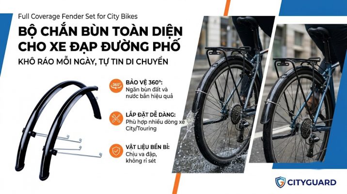 chắn bùn xe đạp đường phố