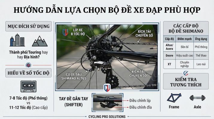 Bộ đề xe đạp là gì? Cách chọn bộ đề phù hợp cho từng dòng xe 2 hướng dẫn chọn bộ đề